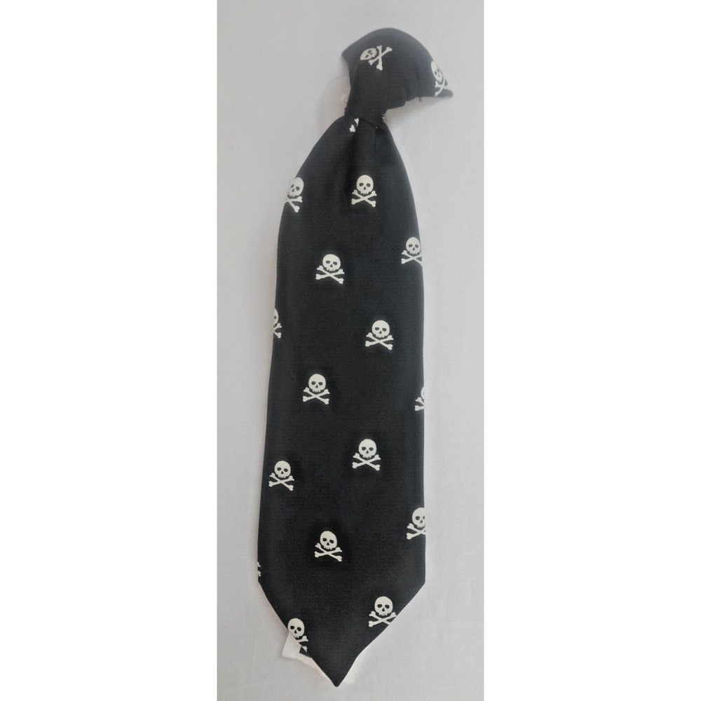 NWT Baby Gap Skull‎ Print Clip On Tie Black White Toddler Kids